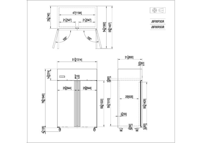 Armario de Refrigeración JBF80R - Imagen 6