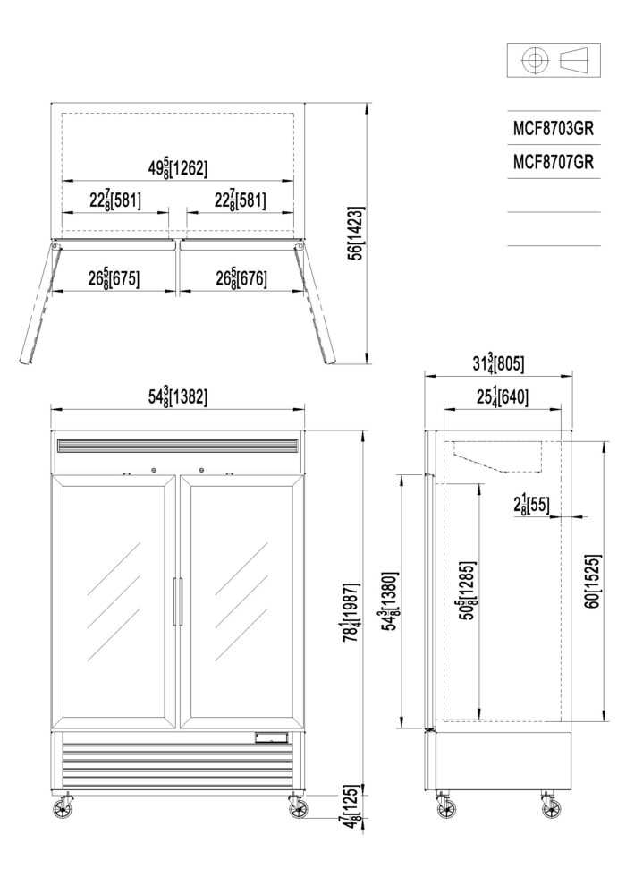 Armario de Congelación con puerta de Cristal MCF8703-GR - Imagen 5