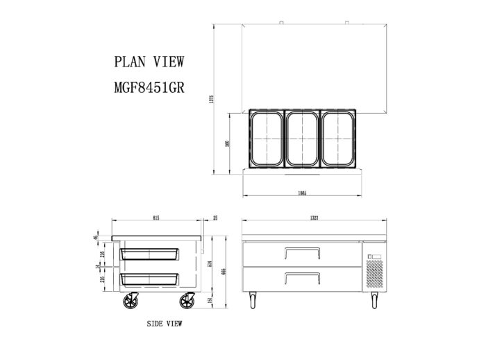 Mesa baja Refrigeración MGF8451GR - Imagen 4