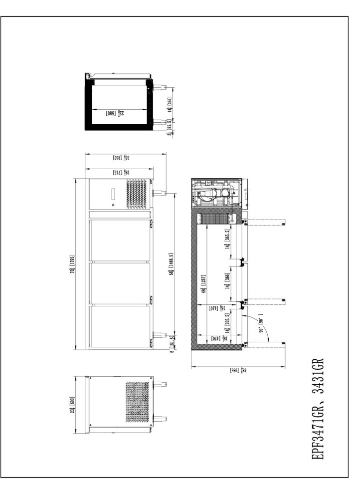 Mesa Refrigeración EPF3431-GR - Imagen 2