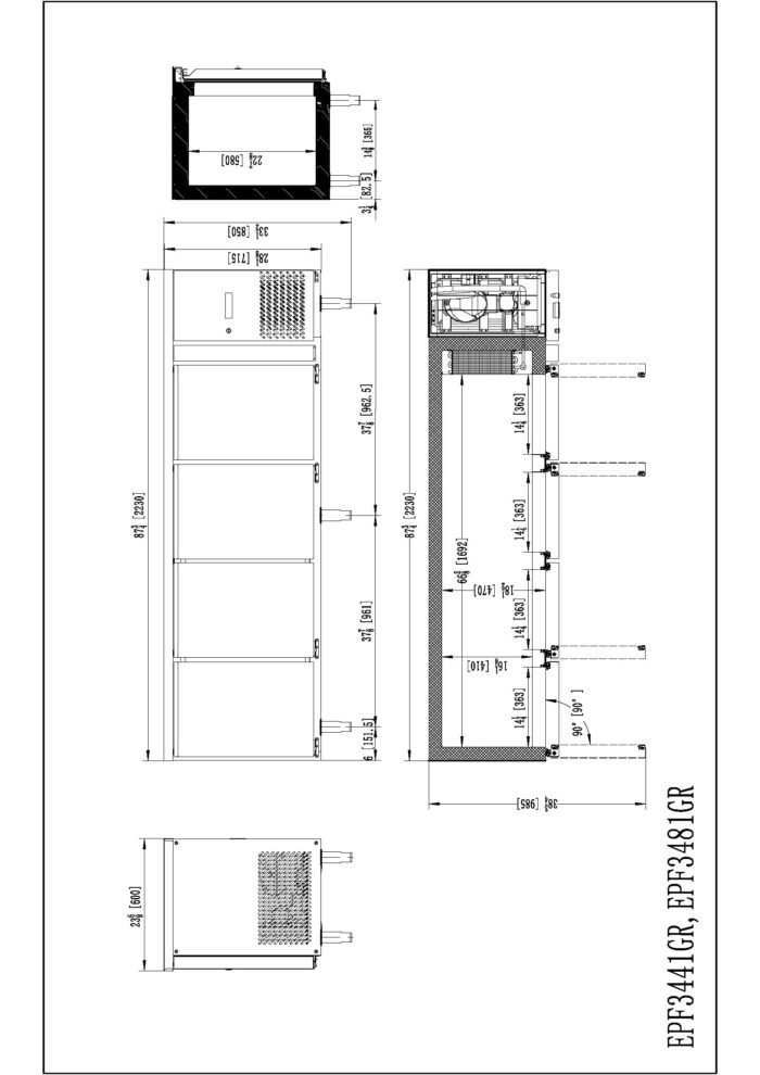 Mesa Refrigeración EPF3441-GR - Imagen 2