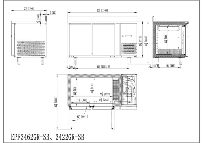 Mesa Congelación EPF3462-GR-SB - Imagen 3