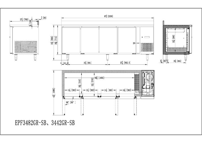 Mesa Congelación EPF3482-GR-SB - Imagen 2